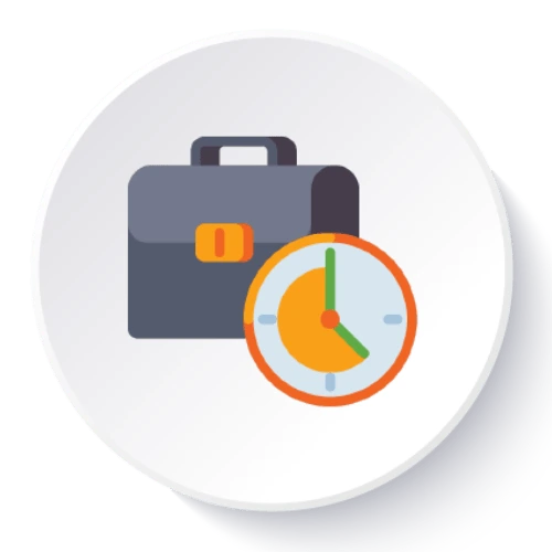 Briefcase and Clock 